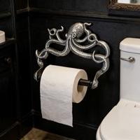 Octopus Toilet Paper Holder Cast Iron